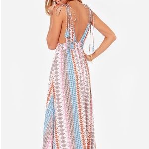 Multi Print Maxi Dress